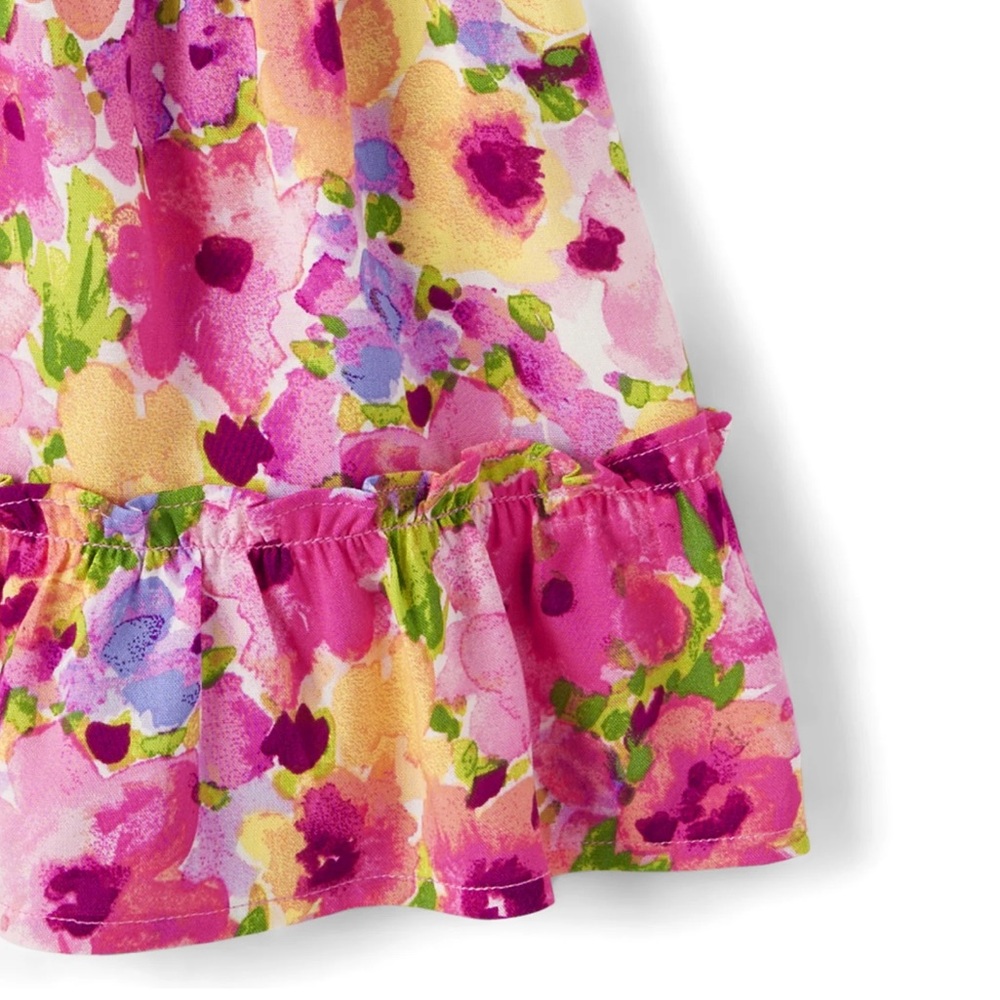 NWT The Children's Place Pink and Purple Floral Dress Flowers 5/6 New - Picture 3 of 8